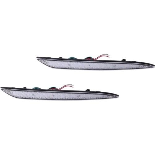 Car 12V LED White Light Rear Bumper Brake Lights Waterproof Driving Stop Tail Lamps for Tesla Model S 2012-2020