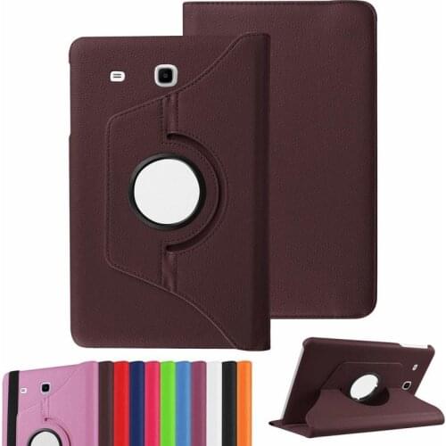 Case for Samsung Tab E 8.0 SM-T377 Cover 360 Degree Rotating PU Leather Case for Galaxy Tab E 8inch T377 T375 T378 Tablet Glass