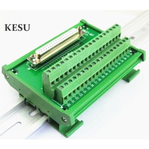 DB37 DR37 female 37pin port to Terminal block adapter converter PCB Breakout board Din Rail Mounting with Shell