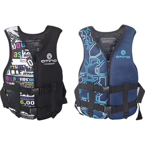 Adult Neoprene Life Jackets Lightweight Breathable Water Sports Swimming Fishing Rafting Kayaking Motorboat Safety Life Vest