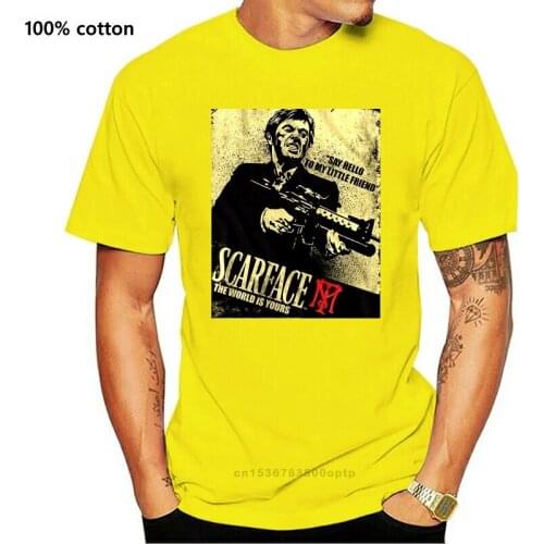 SCARFACE Mens Short Sleeve T-Shirt BLACK SCARFACE ACTION Cool Casual pride t shirt men Unisex New Fashion tshirt free