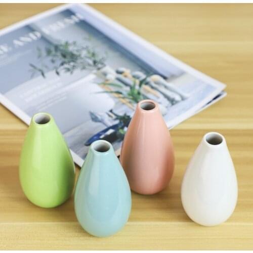 Ceramic Aromatherapy Bottle Simple Fresh Cute Home Ceramic Vase Decoration Hydroponic Small Vase