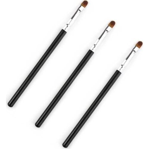 1pcs Nail Brush Pen UV Gel Gradient Bloom Nail Art Painting Wood Handle Nylon Hair Black Draw Manicure Nail Tool