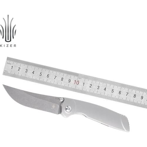 Kizer folding knife Shamshir KI4517 2020 new titanium knife pocket knife for hunting camping knife high quality survival tool