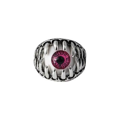 Goth Silver color pupil eyeball personality ring for women men jewelry accessories
