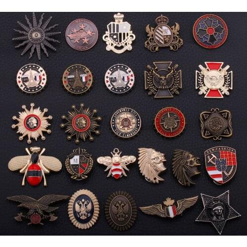 Fashion brooch breastpin Order of Merit college army rank patches metal patches badges applique patches for clothing HE-2667