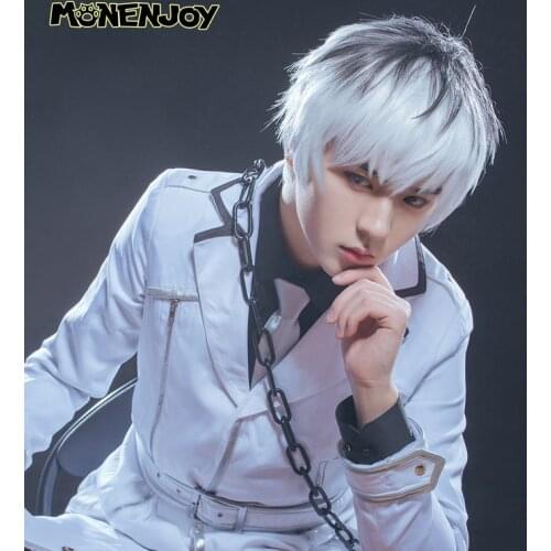 Monenjoy Tokyo Ghoul Re Ken Kaneki Haise Sasaki Cosplay Wig Anime Gray White Gradient Cos Hair