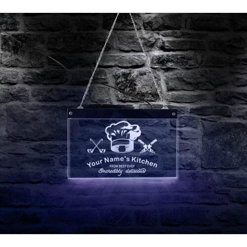 Incredibly Delicious From Best Chef Modern Style Kitchen Lighting Decor Custom Name LED Neon Sign Personalized Your Name Plaque