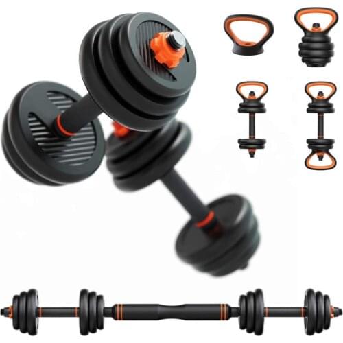 Adjustable Dumbbell Set Dumbell Weights 10kg 4-In-1 Non-Slip Neoprene Hand Kettlebell Barbell Fitness Bodybuilding Sports