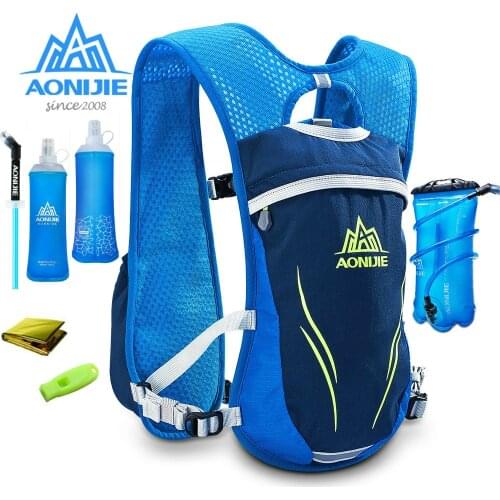 AONIJIE E885 Hydration Backpack Rucksack Bag Vest Harness For 1.5L Water Bladder Hiking Camping Running Marathon Race Sport 5.5L