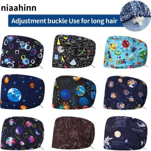 Pet Grooming Work Scrubs Cap Breathable Nurse Accessories Beautician Scrub Hats Built-in Sweat Towel Dental Hospital Doctor Caps