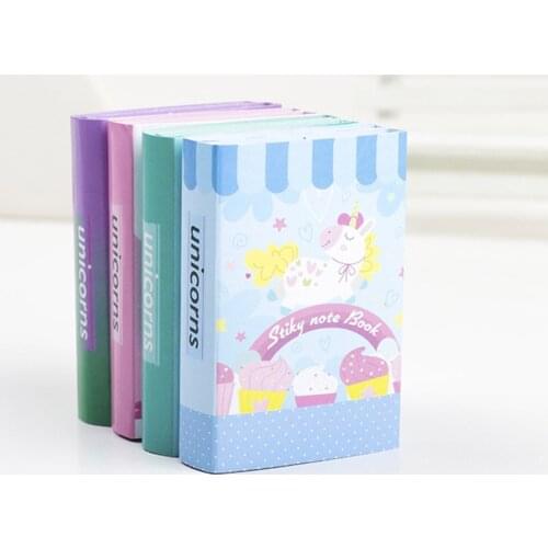 Lovely Cute Unicorn Party 6 Folding Memo Pad N Times Sticky Notes Memo Notepad Bookmark Gift Stationery
