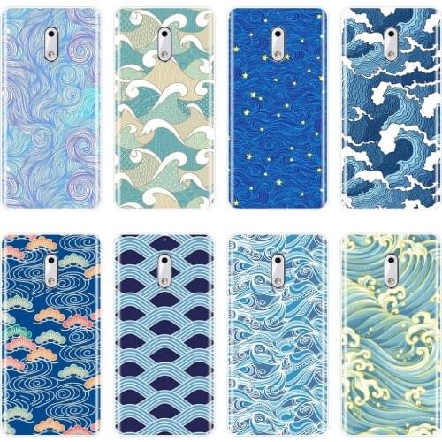 Back Cover For Nokia 7 Plus X71 X6 Nokia2 Nokia3 Nokia5 Nokia6 Silicone Soft Art Wave Phone Case For Nokia 9 8 6 5 3 2 1 Plus