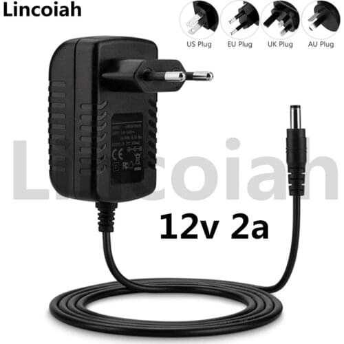 AC 100-240V to DC 12V 2A 2000ma 24W power adapter charger power supply 12 V Volt for neck back Massage Pillow foot massager