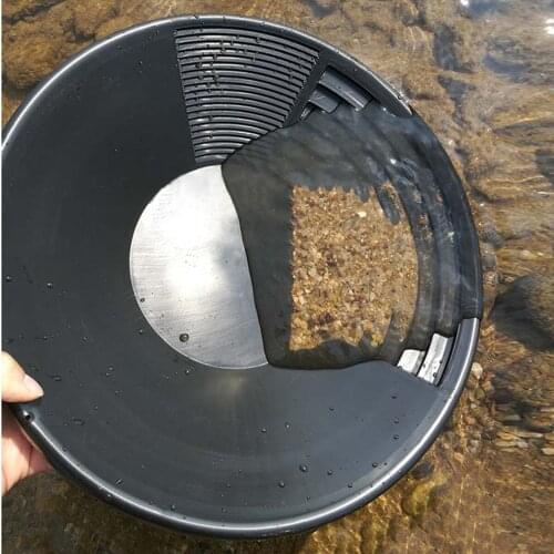 1Pcs Black Plastic Gold Pan Basin Nugget Mining Pan Dredging Prospecting River Panning Hand Gold Rush Tool Equipment