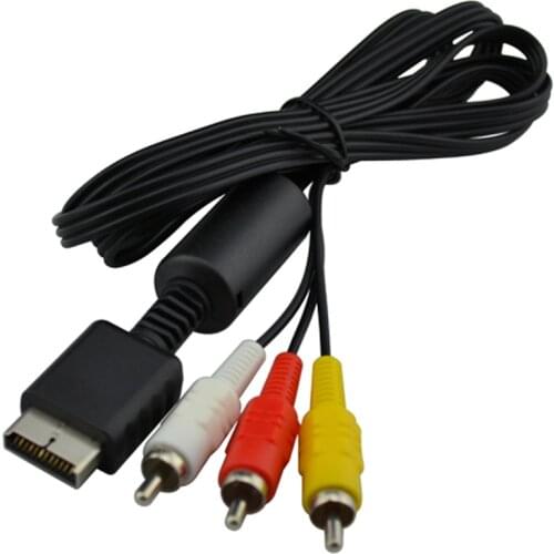 100pcs a lot Audio Video AV Cable to RCA For PlayStation for PS2 for PS3 for Sony Full needle