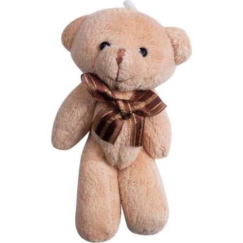 12 cm Newest Arrivals Hot Cute Soft Plush Stuffed Mini Bear Toys Doll for Bouquet Lovely Babies Adorable Bear doll