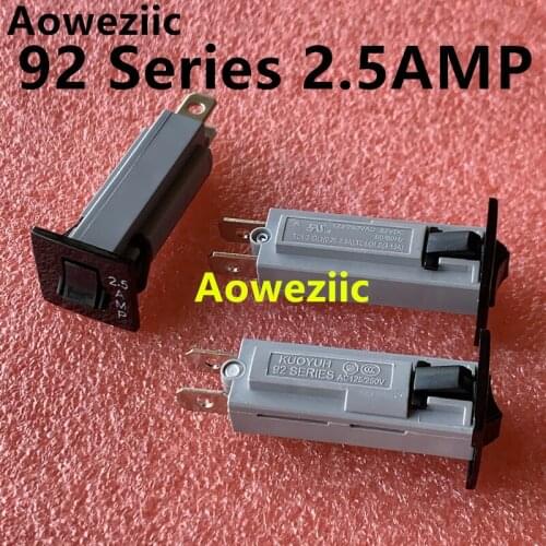 2Pcs 92 Series 2.5A Circuit Breaker Overload Switch Over Current Protector KUOYUH 125/250VAC 32VDC Short Circuit Leakage Switch