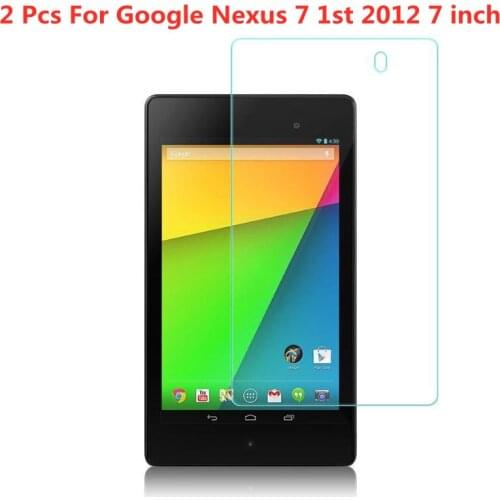 2 Pcs 9H Screen Protector For Google Nexus 7 1st 2012 Gen One 2012 7" Nexus7 Tablet Tempered Glass Guard 2.5D Film