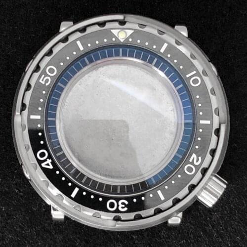 45mm Watch Case Mineral Glass Stainless Steel Case for NH35/NH36 Movement