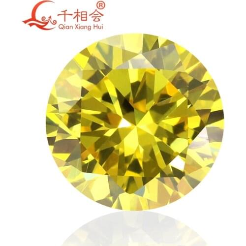 6.25-12mm pink yellow orange round shape brillion cutting various colors cubic zirconia loose cz stone