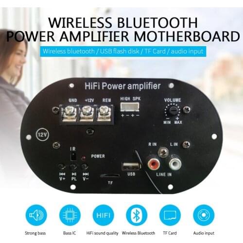 AC110V 220V 12v 24v Digital Bluetooth5.0 Stereo Amplifier Board Digital Amplifier Mono Bluetooth Function HiFi Power amplifier