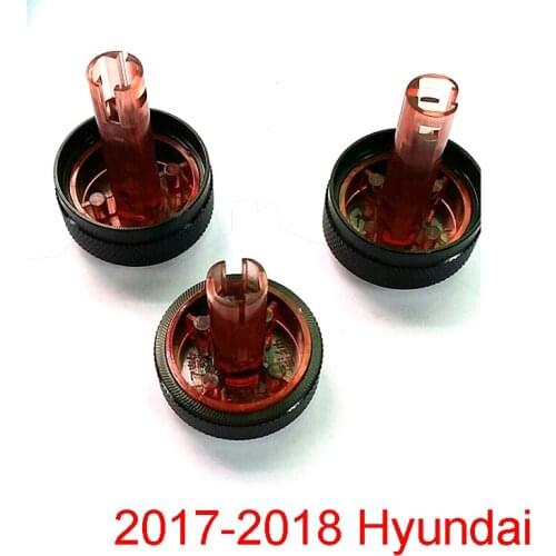 For Hyundai Elantra/Verna Accessories Air Conditioning Aluminum AC Knob Heat Control Button 3pcs/set Car Accessories Car Styling