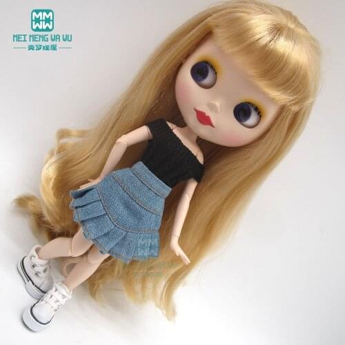 Blyth accessories doll Clothes Sweater + denim skirt + sneakers for Blyth Azone1/6 doll