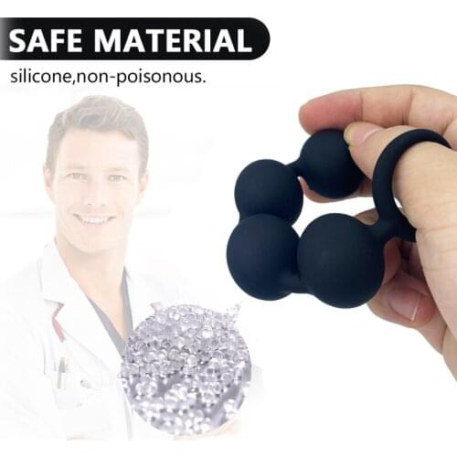 Butt Plug With Pointed Hooks Anal Plug Silicone Anal Balls 4 Beads Sex Toys For Women Man Small Adult Anus Masturbation Products