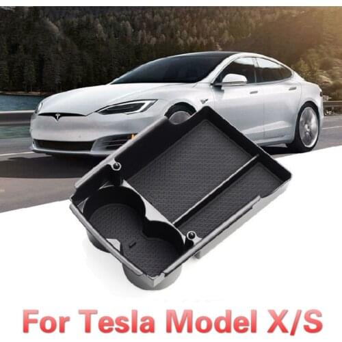 Car Central Armrest Box For Tesla MODEL X MODEL S Interior Accessories Stowing Tidying Center Console Organizer auto accessories