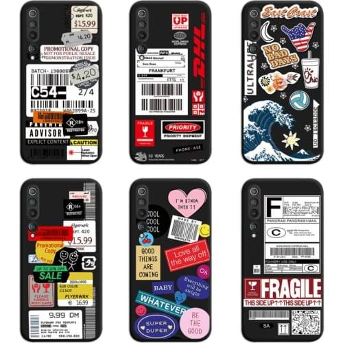 Stamp Label Barcode DHL Express Phone Case For Xiaomi Mi Note 10 Lite Mi 9T Pro xiaomi 10 CC9 9SE