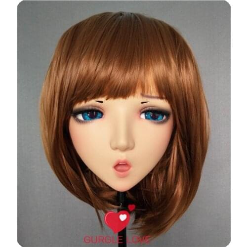 DM120) Resin Girl Japan Anime Kigurumi Cosplay Masks Comic and Animation Mask Cosplay Women Cartoon BJD Crossdressing