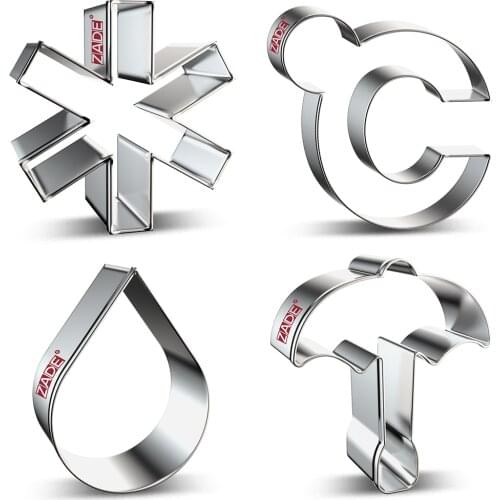 ZADE Weather Cookie Cutter Lightning Bolt for Biscuit Fondant Umbrella Cookie Cutter- Stainless Steel