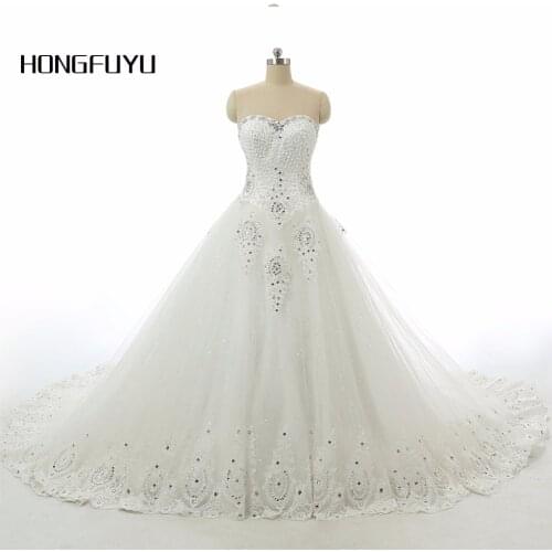 HONGFUYU Wedding Dresses With A Train