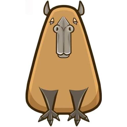 Personality Capybara Car Stickers Windows Windshield Decal Scratch-Proof Cartoon Bumper Waterproof Decoration Suitable for Car