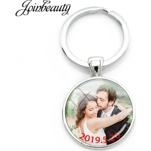 JOINBEAUTY Custom Keychain Custom Photo Your text Name Wedding,Anniversary Souvenir For Lover Gift NA01