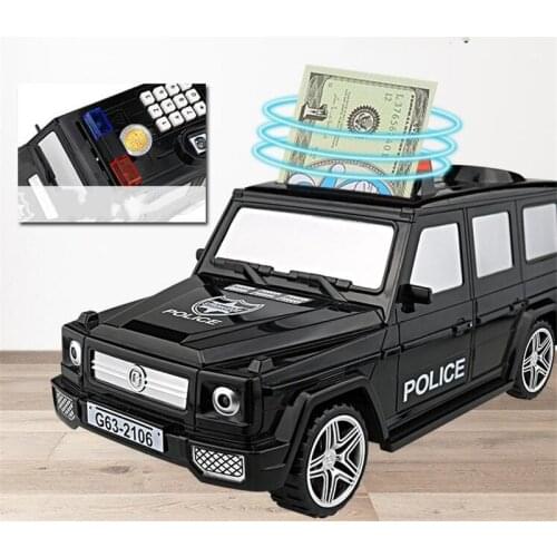 Money Box Fingerprint Password Cash Truck Car Coin Paper Bank Saving Storage Piggy Bank Kids Toy Gift