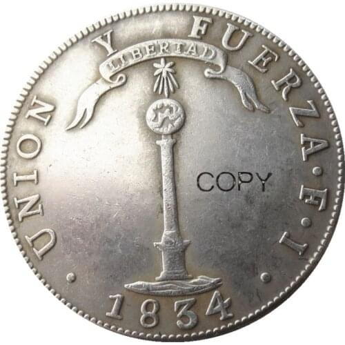 Chile Peso 1834-FJ Silver Silver Plated Copy coin