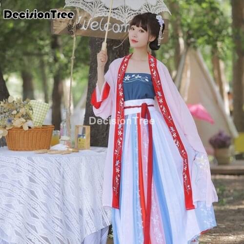 2021 chinese traditional fairy costume ancient han dynasty princess clothing national hanfu outfit stage dress folk dance costum