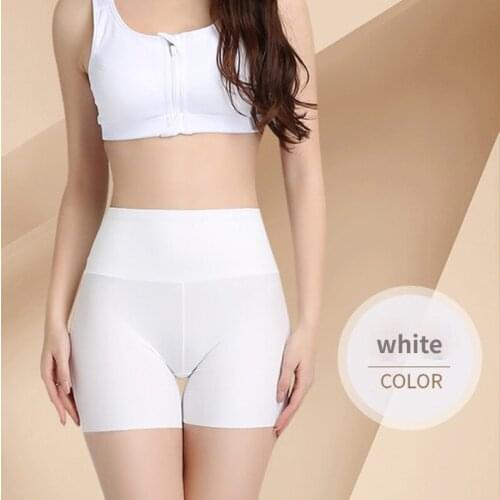 Summer Women Safety Shorts Pants Seamless Thin Ice Silk High Waist Panties Seamless Anti Emptied Boyshorts Girls Underwear