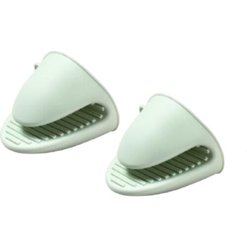 ADOREHOUSE 2pcs Silicone Heat Resistant Clips Anti-scalding Oven Gloves Mitts Anti-slip Pot Bowel Holder Kitchen Accessories