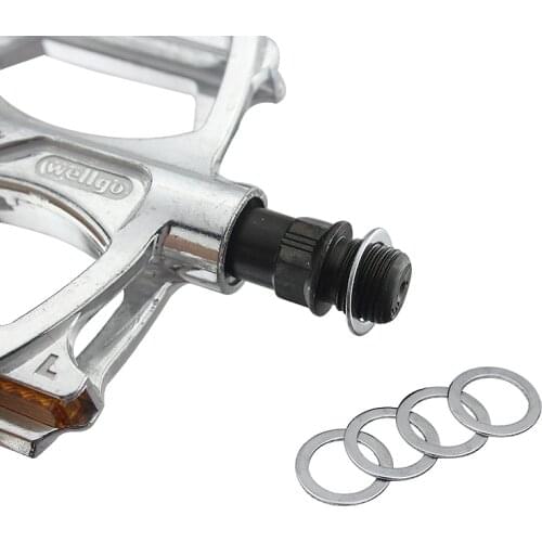 4pcs Cycling Stainless steel pedal gasket bicycle crank gasket tightening gasket pedal gasket MTB Ring Washers