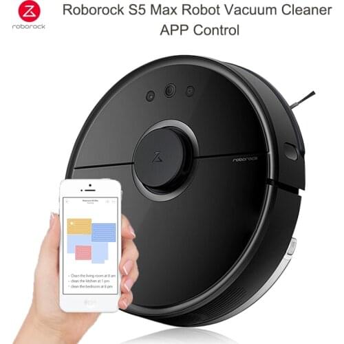 Roborock S5 Max Robot Vacuum Cleaner Automatic Smart Planned Sweeping Dust Sterilize Washing Mop Wet and Dry Collect Pet Hairs