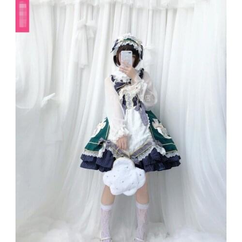 Autumn/Winter Day Teens Girls Cross Vintage Gothic Lolita Dress Jsk Dress Cos Lolita Sweet Kawaii Tea Party Dress Cos Loli Vesti
