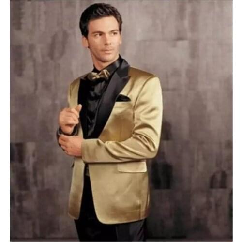 Groom Tuxedos Groomsman Suit Italian Style two-Piece Wedding Prom Party Suits For Men Bridegroom Suit