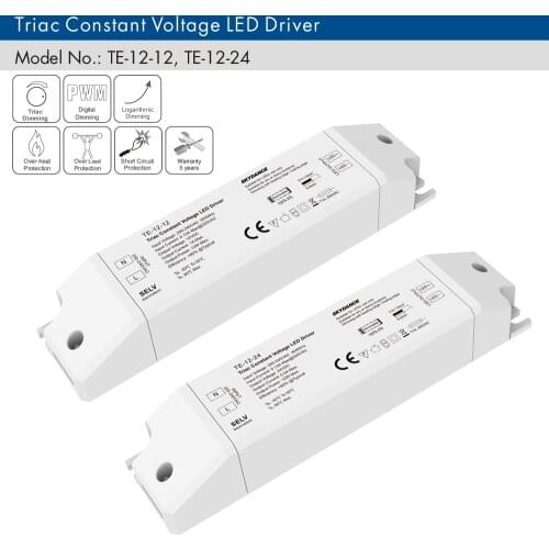 Triac LED Driver Dimmable Constant Voltage 1CH 12W AC 220V to DC 12V 24V PWM Digital Dimming Triac Driver 12V for LED Light Tape