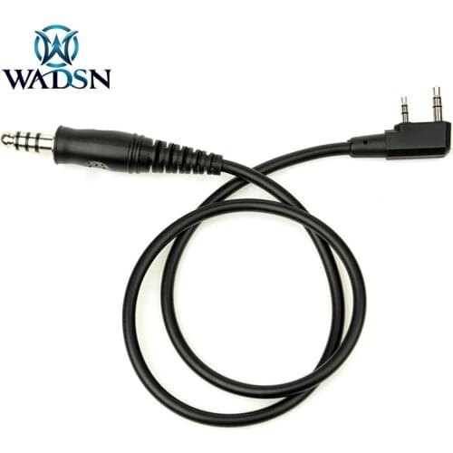 WADSN Tactical PTT To Walkie Talkie Plug Connect Wire 7MM Hunting Military PTT Kenwood Motorola Midland Yaesu Icom Plug