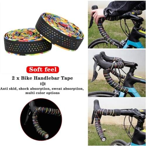 Mountain Road Bike Handlebar Tape Bike Accessories 1 Pair Cycling Soft EVA Anti-Slip Bicycle Bar Handlebar Tape Bike Accessories