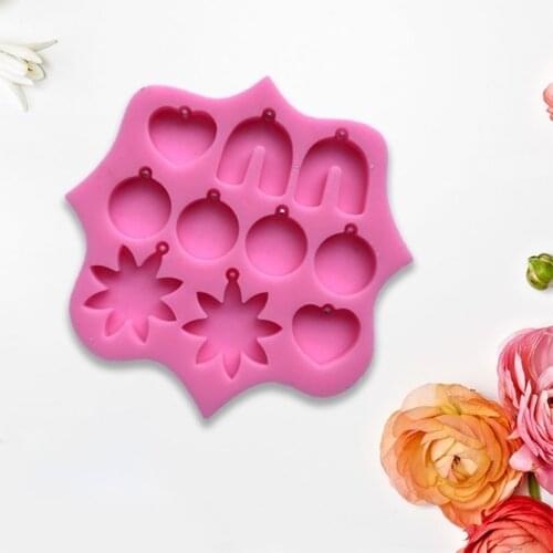 1Pc Heart-shaped Earring Combination Earrings Mold Serving Board Silicone Mold Home Decoration Mold Suitable for Women