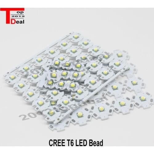 10 PCS CREE XML LED XM-L T6 10W WHITE High Power LED Emitter with 12mm 14mm 16mm 20mm PCB for DIY